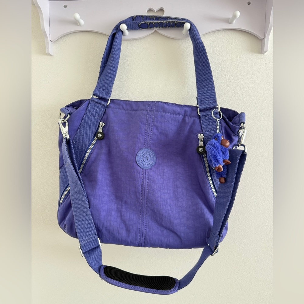 Kipling Blue Shoulder Bag with Charm